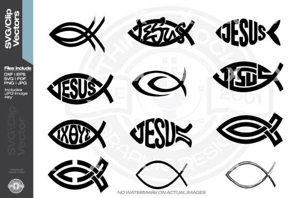 Download Christian Ichthys Fish Symbols - Premium Resources