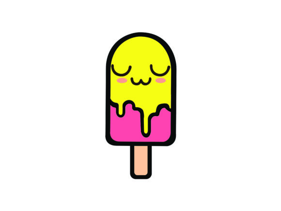 Download Kawai Ice Cream Yellow with Relax Face - Relax Collection