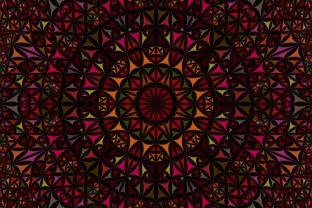 Download Seamless Curved Triangle Mandala Pattern - Triangle mandala Collection